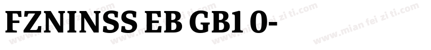 FZNINSS EB GB1 0字体转换